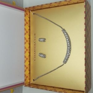 BNIB Charter Club earring and necklace jewelry set